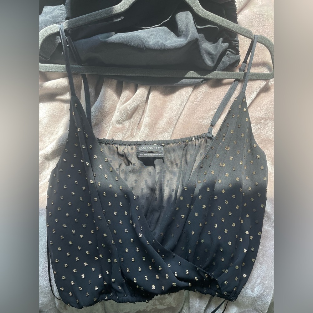 NWOT Urban Outfitters Black and Gold Tank